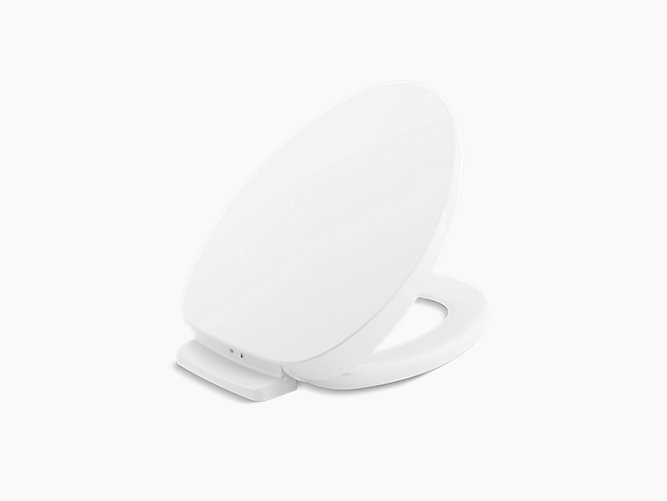 Kohler PureWarmth Quiet-Close Heated elongated toilet seat with LED nightlight - White